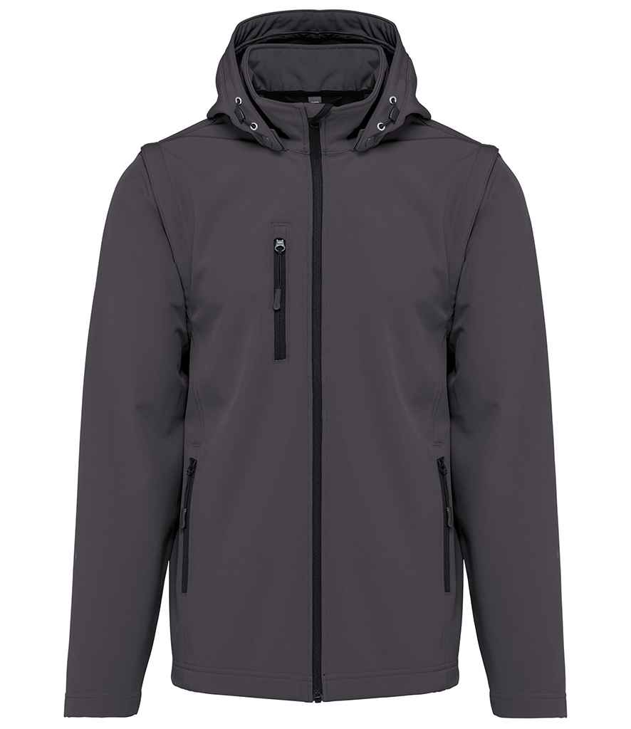 Kariban Unisex Three Layer Hooded Soft Shell Jacket | Titanium