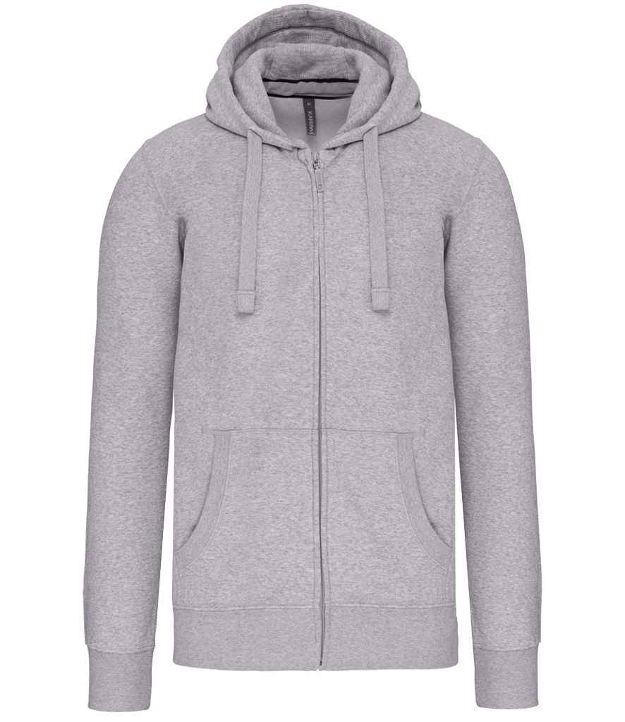 Kariban Full Zip Hooded Sweatshirt | Oxford Grey