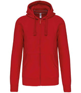 Kariban Full Zip Hooded Sweatshirt | Red thumbnail 1