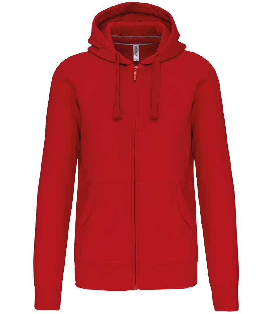 Kariban Full Zip Hooded Sweatshirt | Red