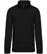 Kariban Zip Neck Sweatshirt | Black thumbnail 1