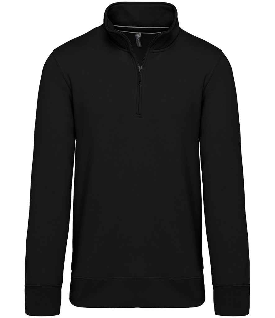 Kariban Zip Neck Sweatshirt | Black