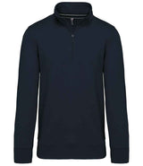 Kariban Zip Neck Sweatshirt | Navy thumbnail 1