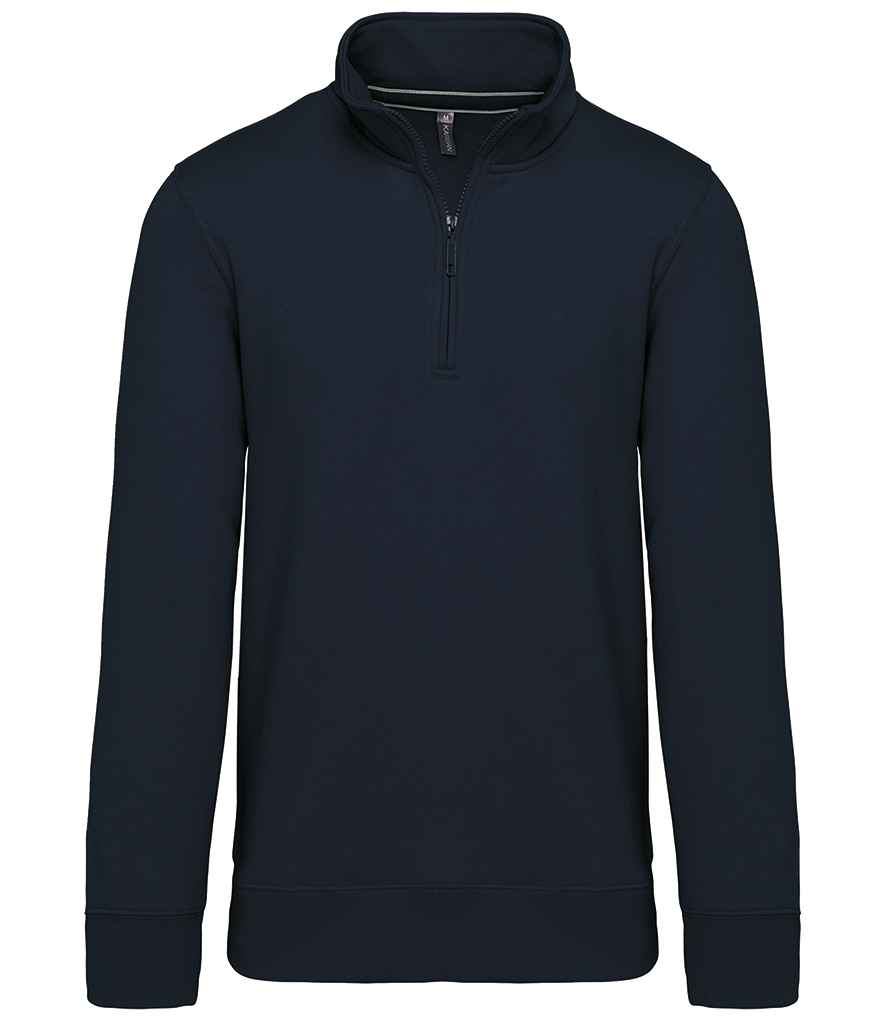 Kariban Zip Neck Sweatshirt | Navy
