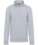 Kariban Zip Neck Sweatshirt | Oxford Grey thumbnail 1