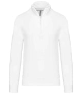 Kariban Zip Neck Sweatshirt | White thumbnail 1