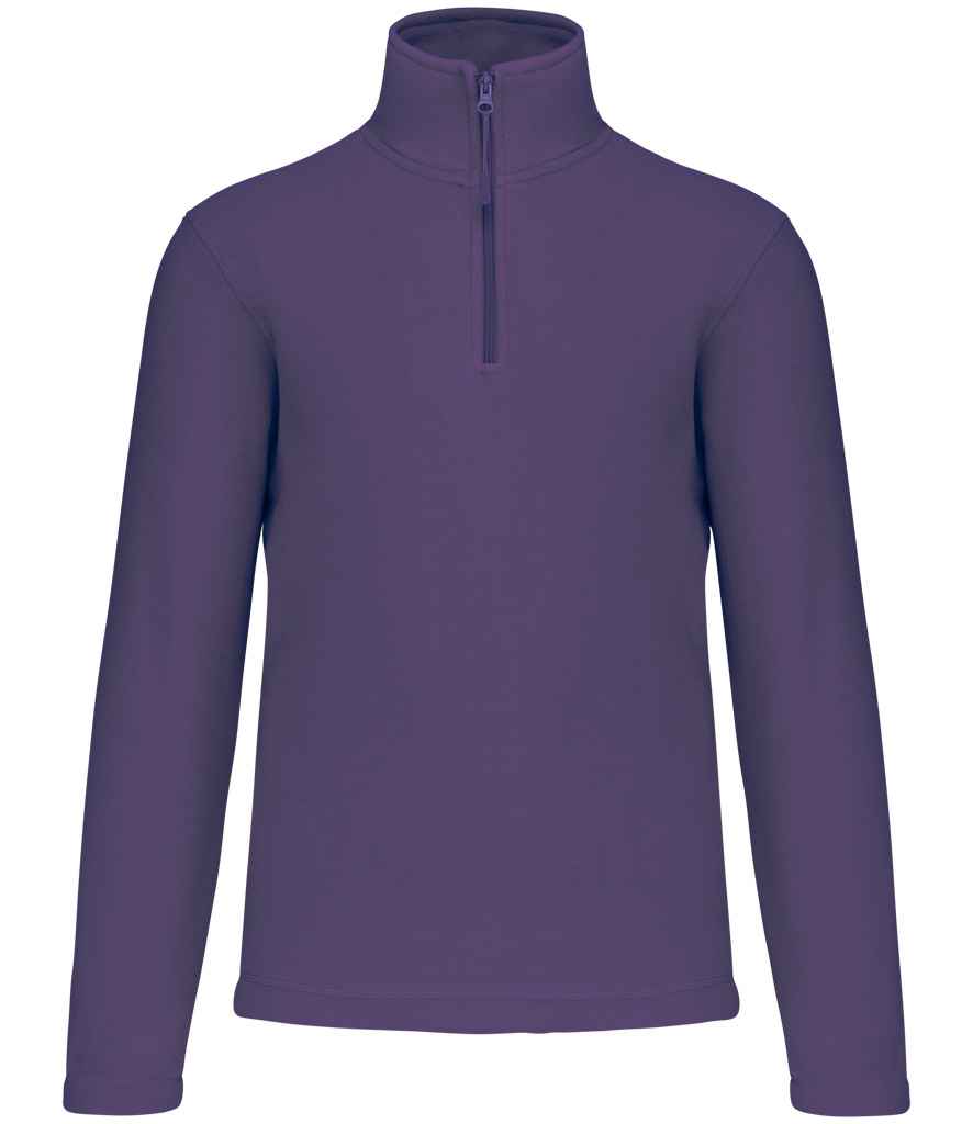 Kariban Enzo Zip Neck Micro Fleece | Purple
