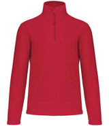 Kariban Enzo Zip Neck Micro Fleece | Red thumbnail 1