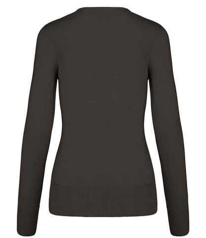 Kariban Ladies Cotton Acrylic V Neck Sweater