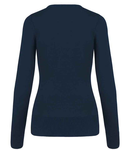 Kariban Ladies Cotton Acrylic V Neck Sweater
