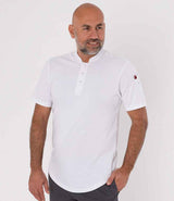 Le Chef Knitted Piqué Chef's Shirt | White thumbnail 1