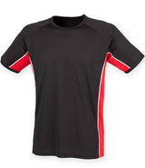Finden + Hales Performance Panel T-Shirt | Black/Red/White thumbnail 1