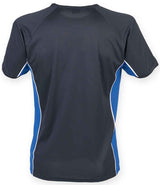 Finden + Hales Performance Panel T-Shirt | Navy/Royal Blue/White thumbnail 3