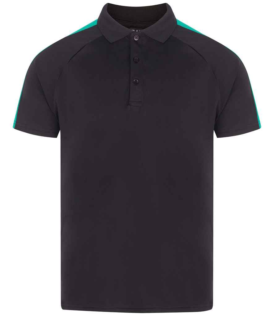 Finden + Hales Team Polo Shirt | Black/Emerald