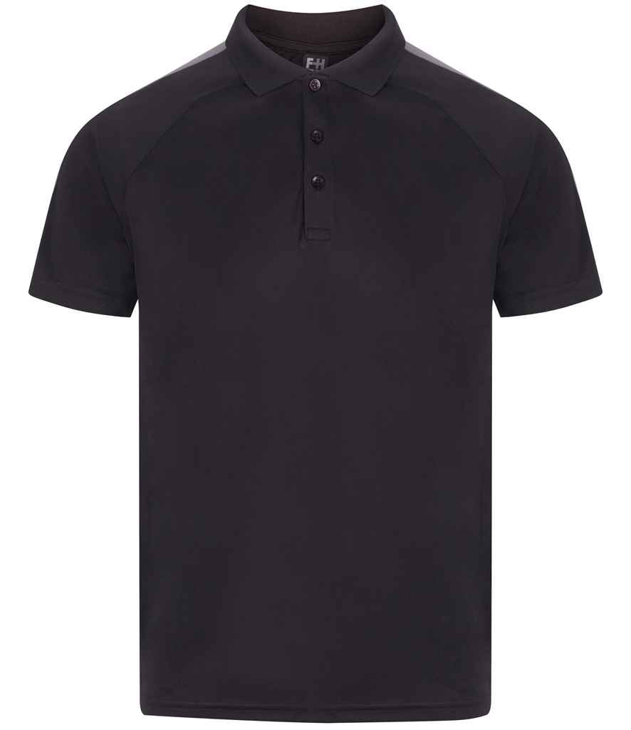 Finden + Hales Team Polo Shirt | Black/Gunmetal