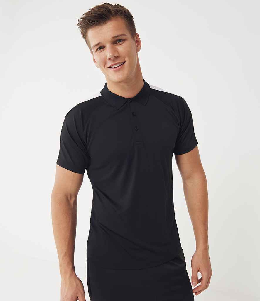 Finden + Hales Team Polo Shirt | Black/White