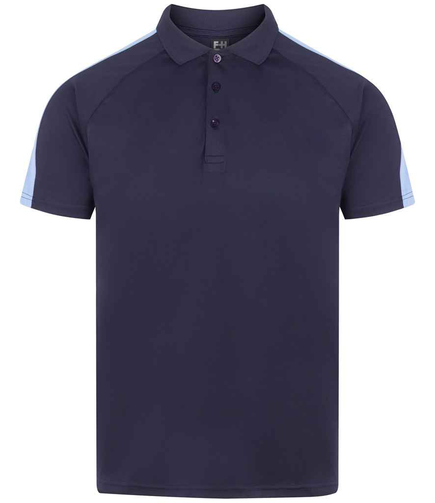Finden + Hales Team Polo Shirt | Navy/Sky blue