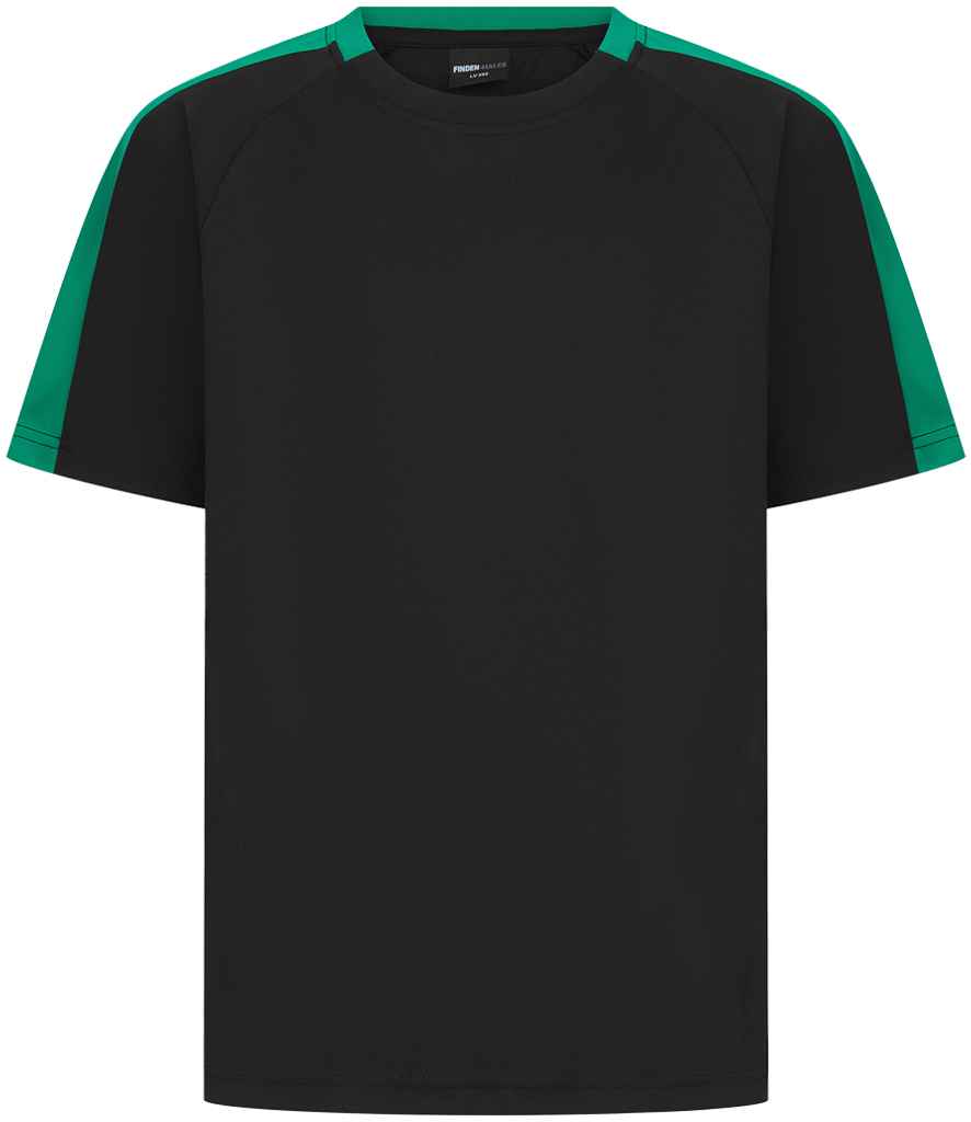 Finden + Hales Kids Team T-Shirt | Black/Emerald