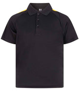 Finden + Hales Kids Team Polo Shirt | Black/Gold thumbnail 1