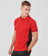 Finden + Hales Performance Panel Polo Shirt | Red/Black thumbnail 2