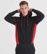 Finden + Hales Contrast Hooded Sweatshirt | Black/Red thumbnail 2