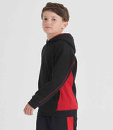 Finden + Hales Kids Contrast Hooded Sweatshirt | Black/Red thumbnail 2