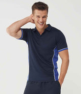 Finden + Hales Contrast Panel Polo Shirt | Navy/Royal Blue thumbnail 1