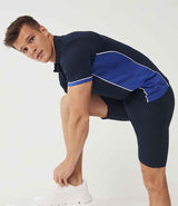 Finden + Hales Contrast Panel Polo Shirt | Navy/Royal Blue thumbnail 2