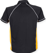 Finden + Hales Performance Piped Polo Shirt | Black/Amber/White thumbnail 2