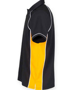 Finden + Hales Performance Piped Polo Shirt | Black/Amber/White thumbnail 3