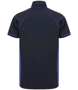 Finden + Hales Performance Piped Polo Shirt | Navy/Royal Blue thumbnail 2