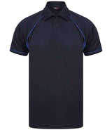 Finden + Hales Performance Piped Polo Shirt | Navy/Royal Blue thumbnail 1