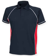 Finden + Hales Performance Piped Polo Shirt | Navy/Red/White thumbnail 1