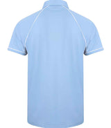 Finden + Hales Performance Piped Polo Shirt | Sky Blue/Navy/White thumbnail 2