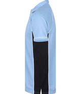 Finden + Hales Performance Piped Polo Shirt | Sky Blue/Navy/White thumbnail 3
