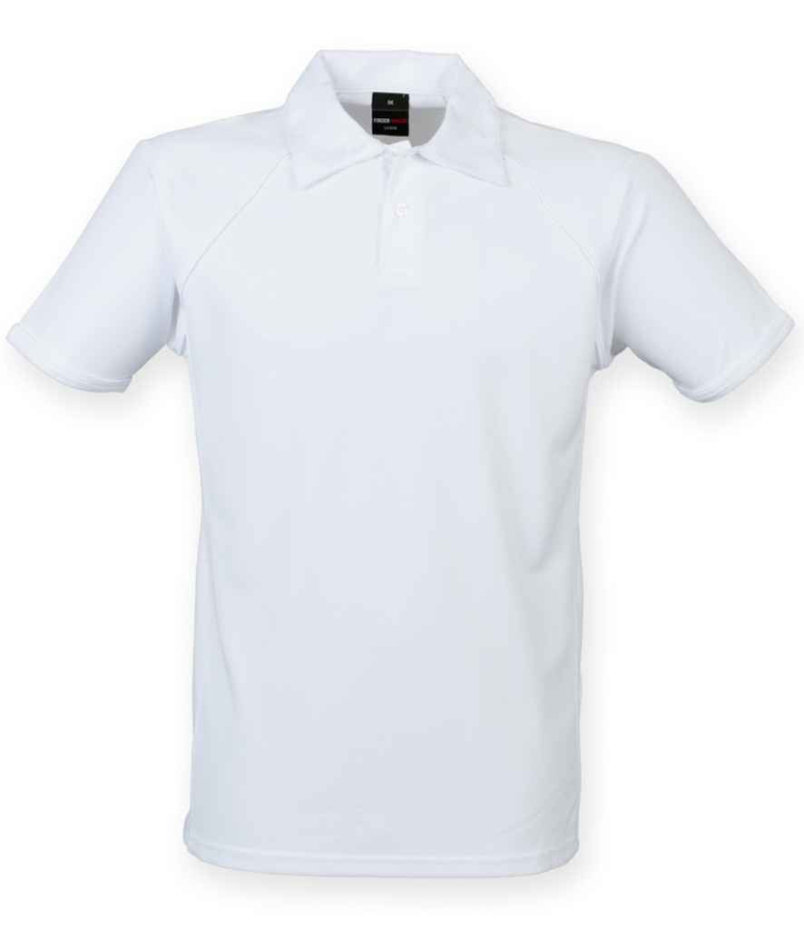 Finden + Hales Performance Piped Polo Shirt | White/White