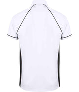 Finden + Hales Performance Piped Polo Shirt | White/Black/Black thumbnail 2