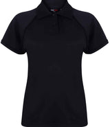 Finden + Hales Ladies Performance Piped Polo Shirt | Navy/Navy thumbnail 1