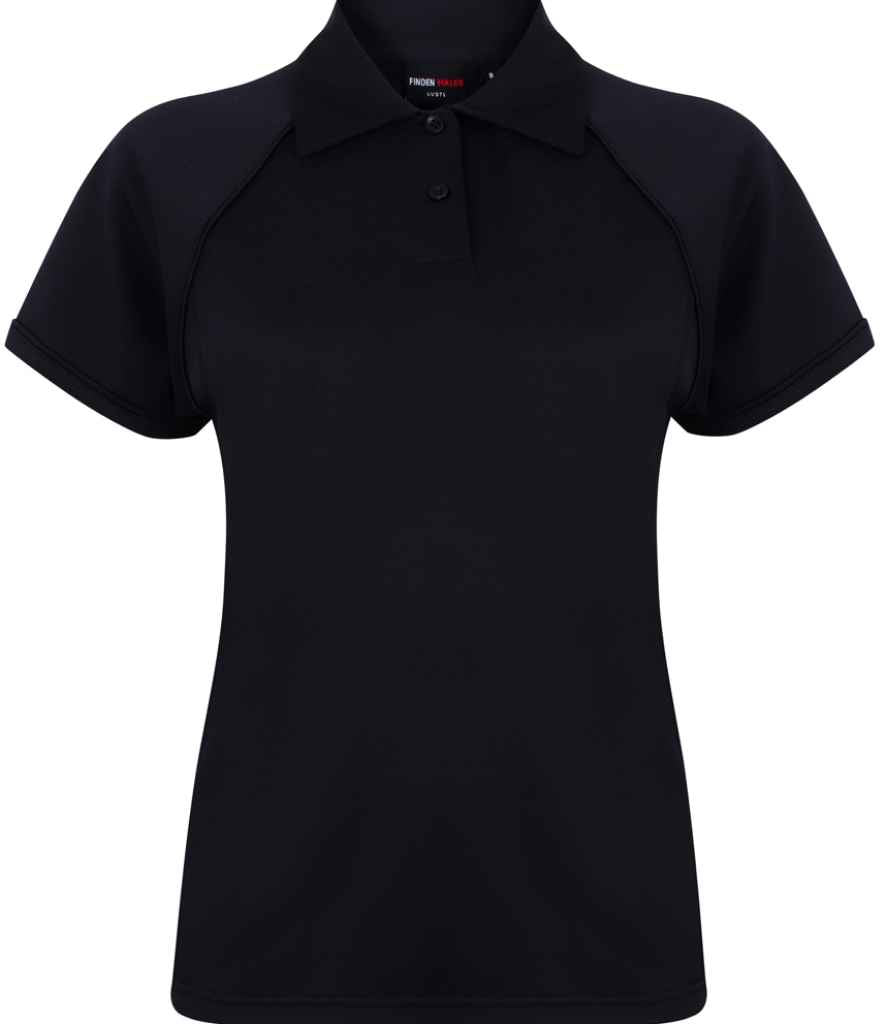 Finden + Hales Ladies Performance Piped Polo Shirt | Navy/Navy