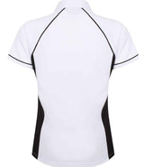 Finden + Hales Ladies Performance Piped Polo Shirt | White/Black/Black thumbnail 2