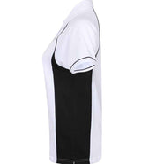 Finden + Hales Ladies Performance Piped Polo Shirt | White/Black/Black thumbnail 3