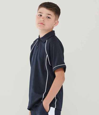 Finden + Hales Kids Performance Piped Polo Shirt