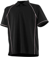 Finden + Hales Kids Performance Piped Polo Shirt | Black/White thumbnail 1