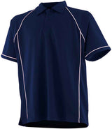 Finden + Hales Kids Performance Piped Polo Shirt | Navy/White thumbnail 1