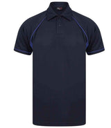 Finden + Hales Kids Performance Piped Polo Shirt | Navy/Royal Blue/Royal Blue thumbnail 3