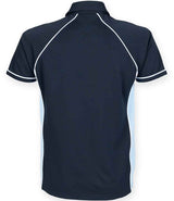 Finden + Hales Kids Performance Piped Polo Shirt | Navy/Sky Blue/White thumbnail 2