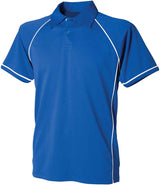 Finden + Hales Kids Performance Piped Polo Shirt | Royal Blue/White thumbnail 1