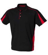 Finden + Hales Club Poly/Cotton Piqué Polo Shirt | Black/Red thumbnail 3