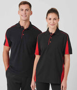 Finden + Hales Club Poly/Cotton Piqué Polo Shirt | Black/Red thumbnail 1