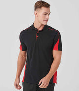 Finden + Hales Club Poly/Cotton Piqué Polo Shirt | Black/Red thumbnail 2
